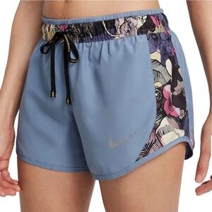 Nike Slate Blue Floral Dri Fit Athletic Shorts Size Extra Large